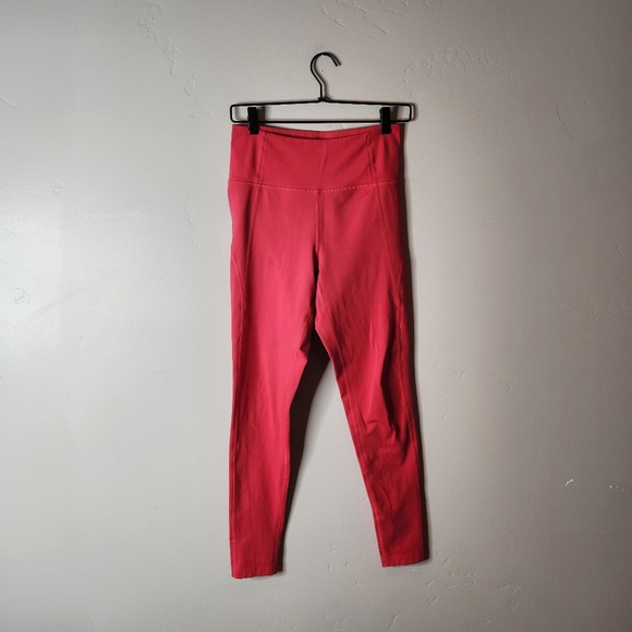 Girlfriend Collective Pink Compressive Stretch Leggings Size Medium - Picture 3 of 8